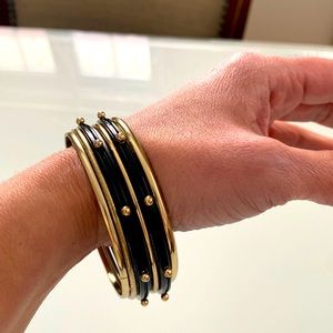 Gold and Black bangles bracelet set